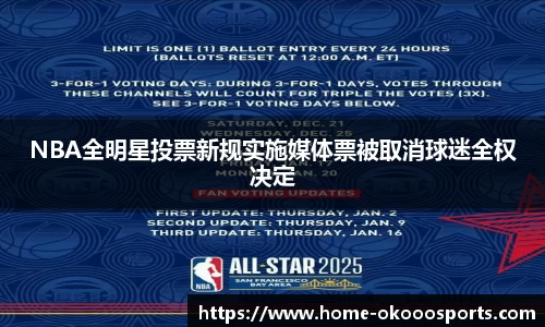 NBA全明星投票新规实施媒体票被取消球迷全权决定